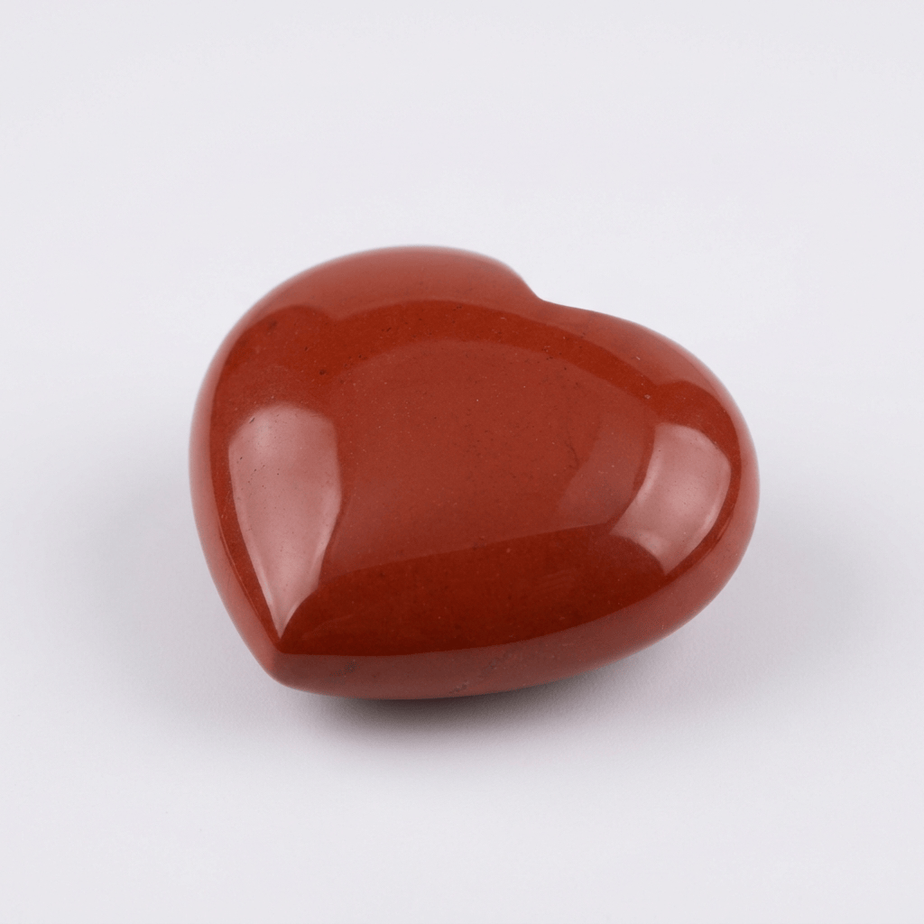 Red Jasper Flat Heart 1-Inch | The Harmony Store Heart