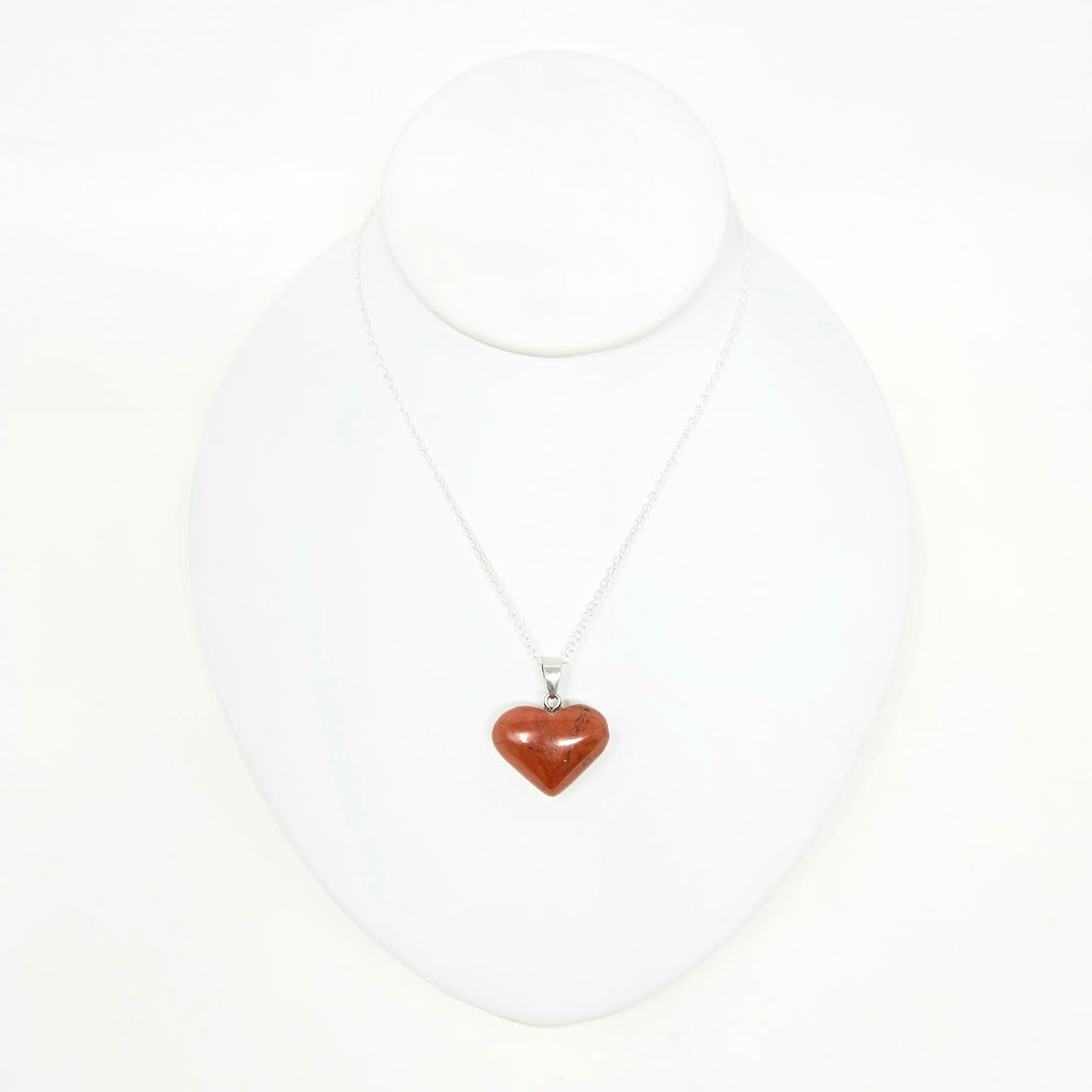 Red Jasper Heart Pendant 3/4 Inch | The Harmony Store Pendant