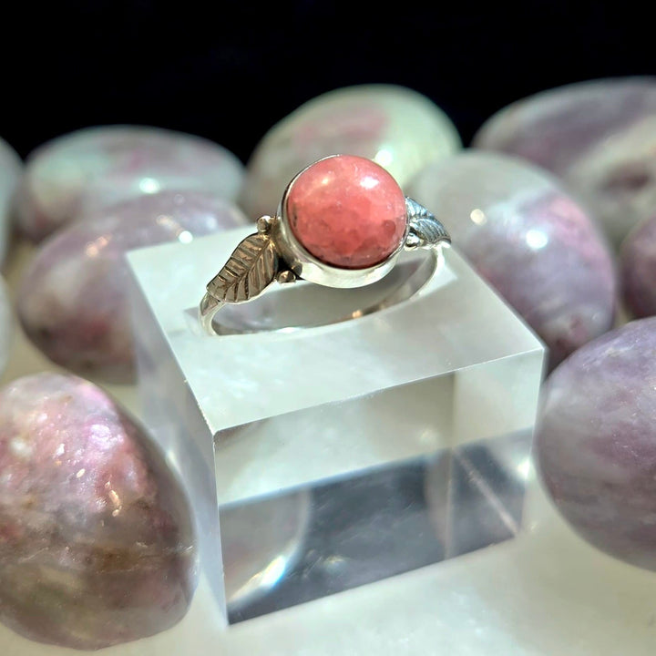 Rhodochrosite 925 Silver Ring Smooth | The Harmony Store Ring