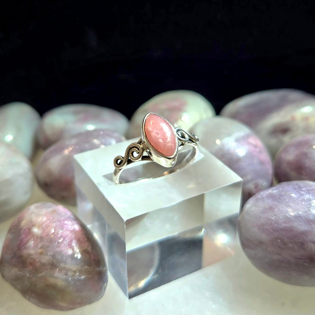Rhodochrosite 925 Silver Ring Smooth | The Harmony Store Ring