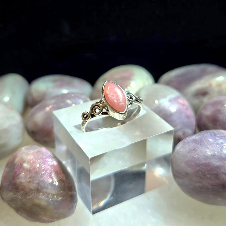 Rhodochrosite 925 Silver Ring Smooth | The Harmony Store Ring