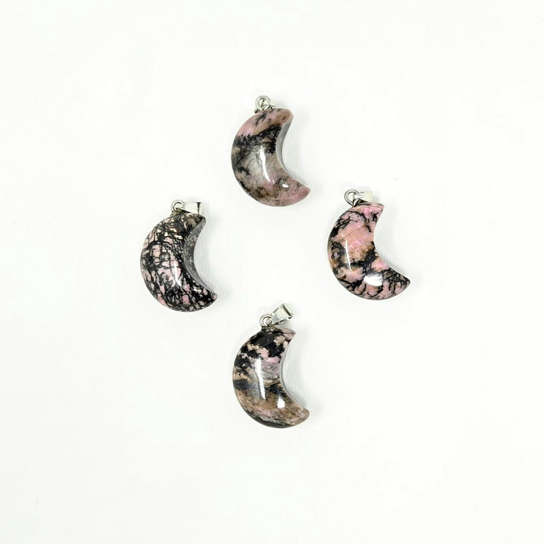 Rhodonite Moon Pendant | The Harmony Store Pendant