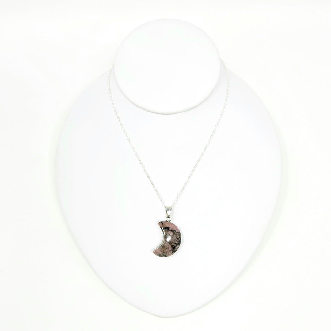 Rhodonite Moon Pendant | The Harmony Store Pendant