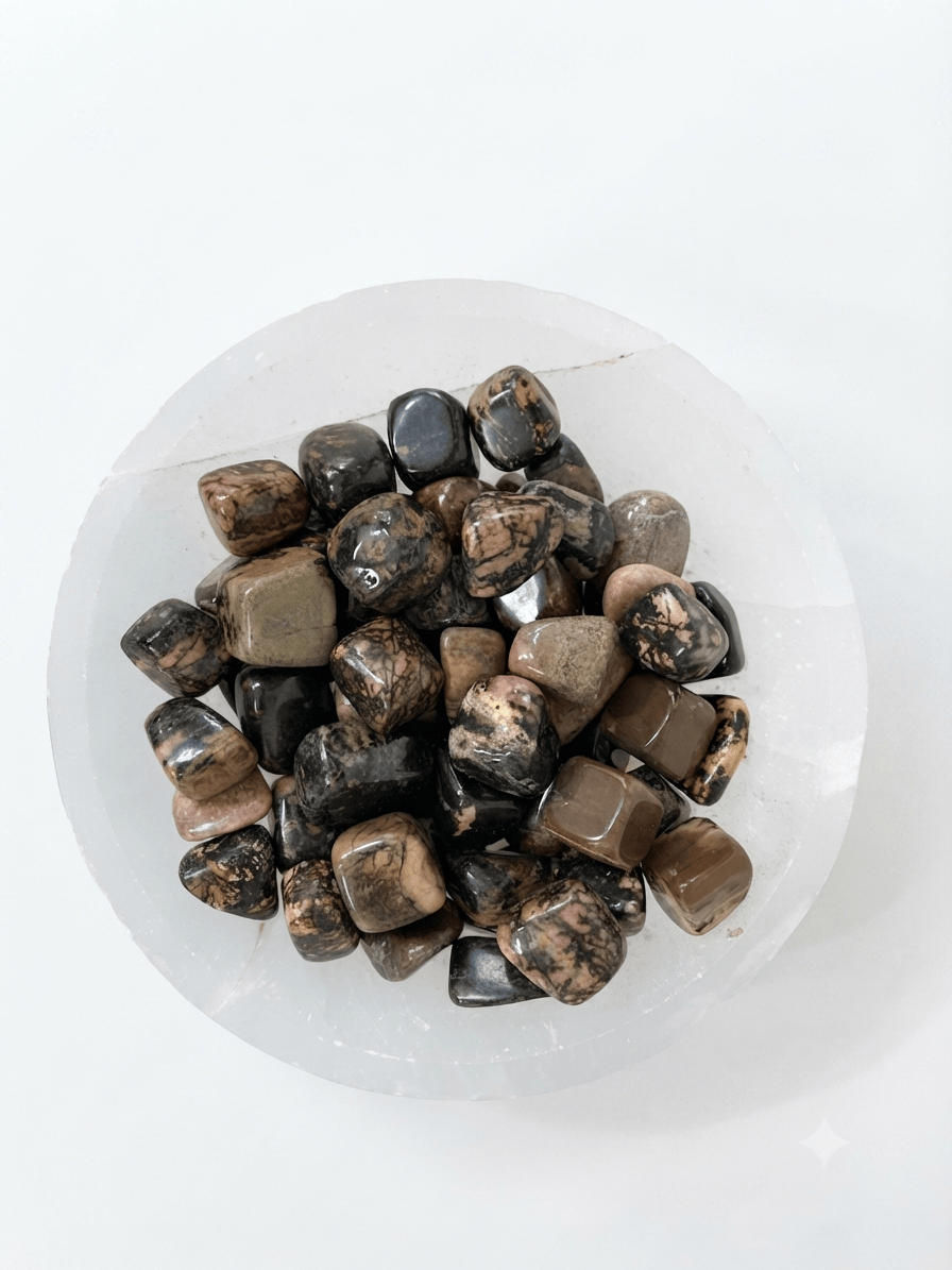 Rhodonite Tumbled Stone | The Harmony Store Tumbled Stone