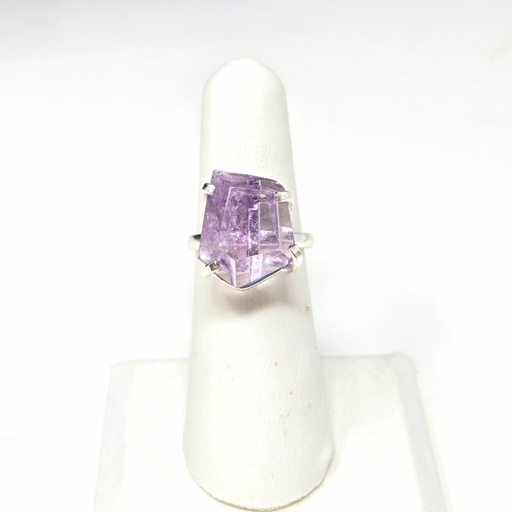 Amethyst Simple Wire Faceted Ring