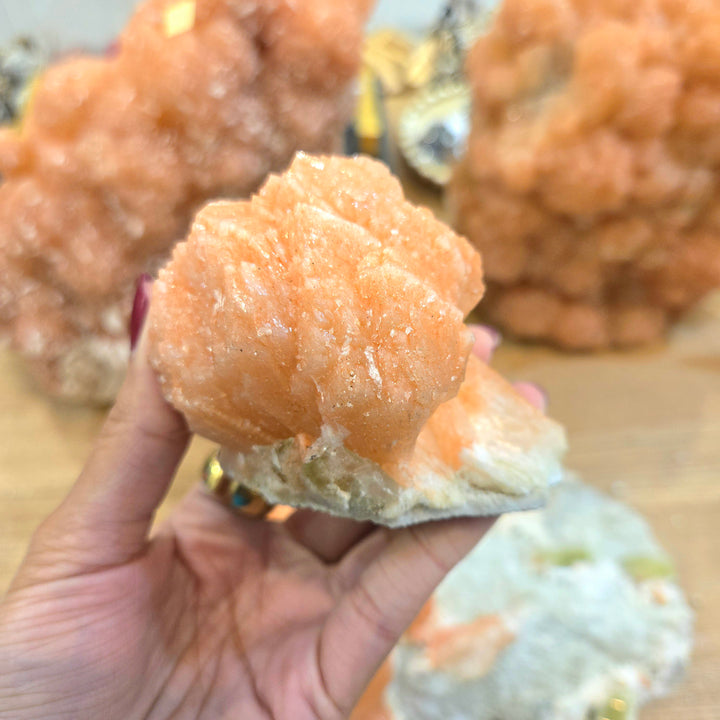 Stilbite & Green Apophyllite on Okenite Matrix