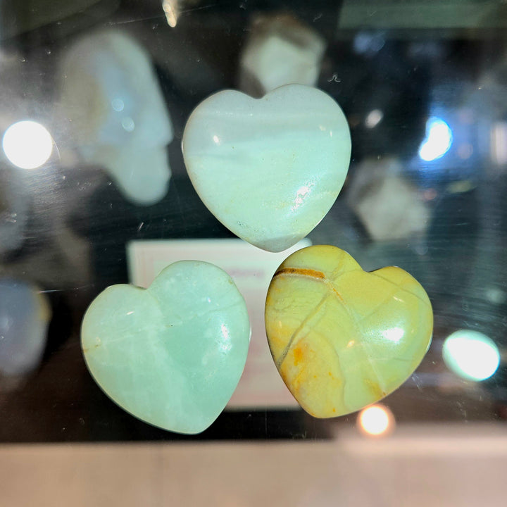 Amazonite Heart Flat : 1"