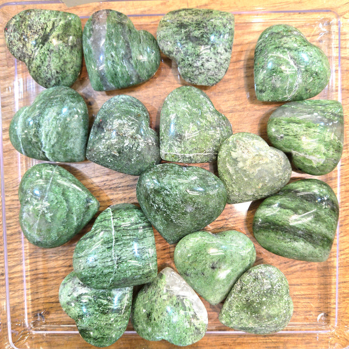 Gemstone Heart-Serpentine : 35mm Heart
