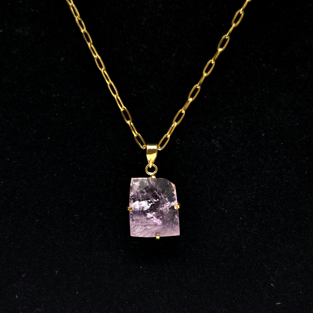Amethyst Faceted Claw Pendant