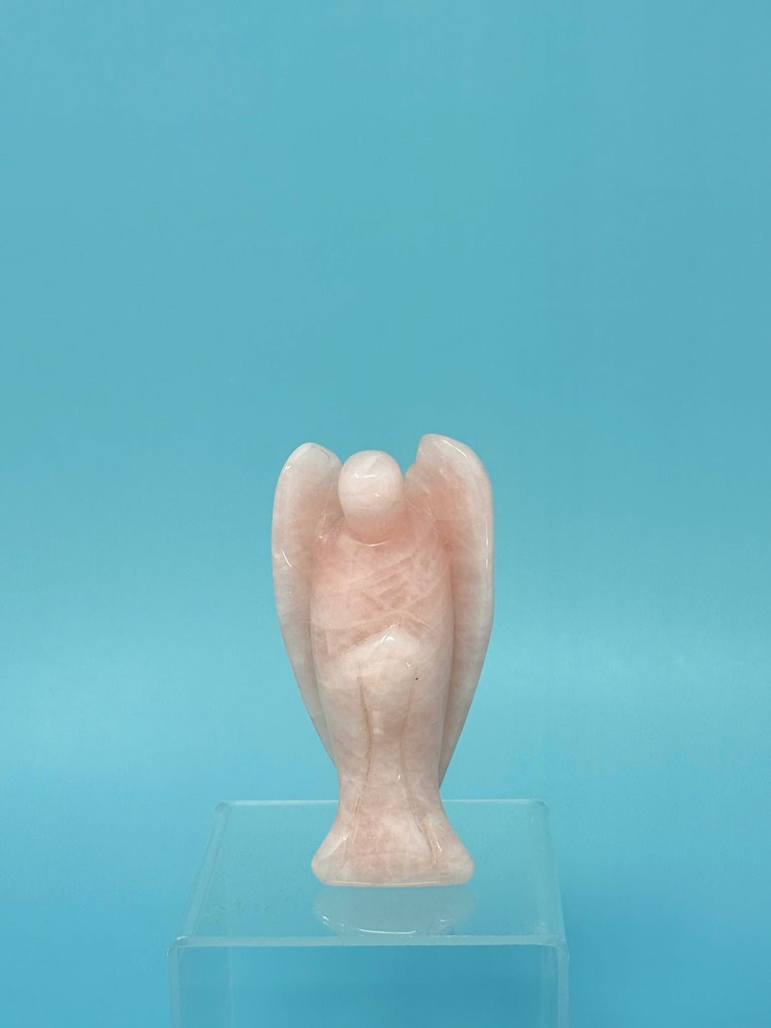Rose Quartz Angel Hand Carved | The Harmony Store Crystal Figurine