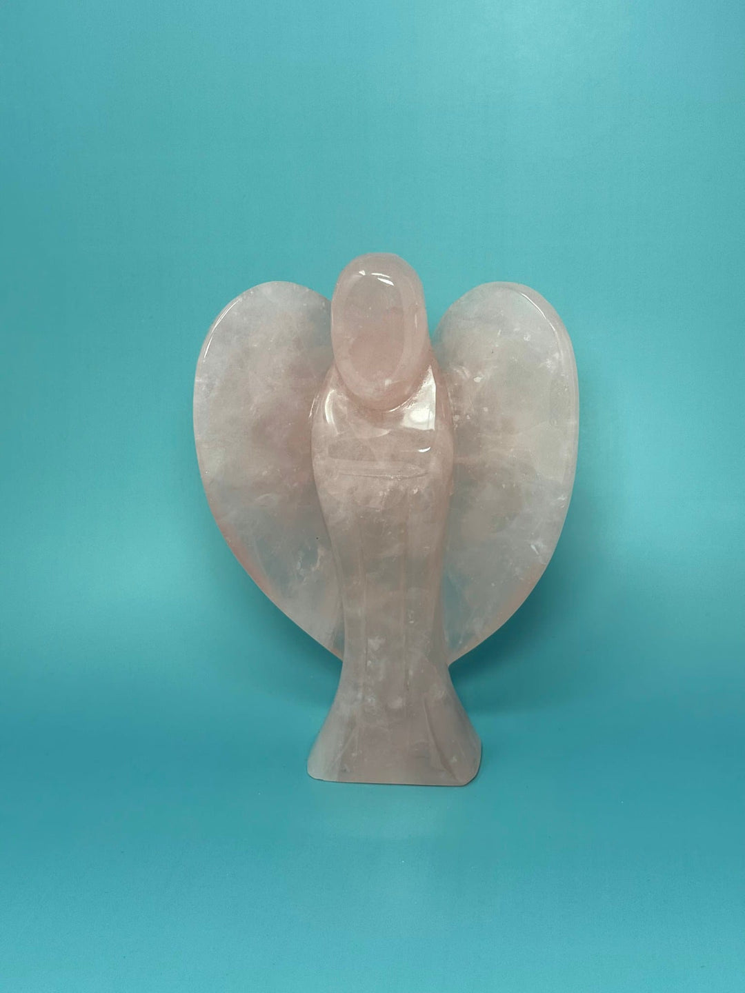 Rose Quartz Angel Figurine Large | The Harmony Store