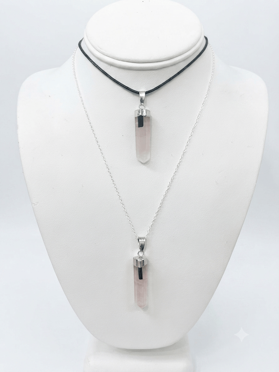 Rose Quartz Black Tourmaline Necklace | The Harmony Store Necklace