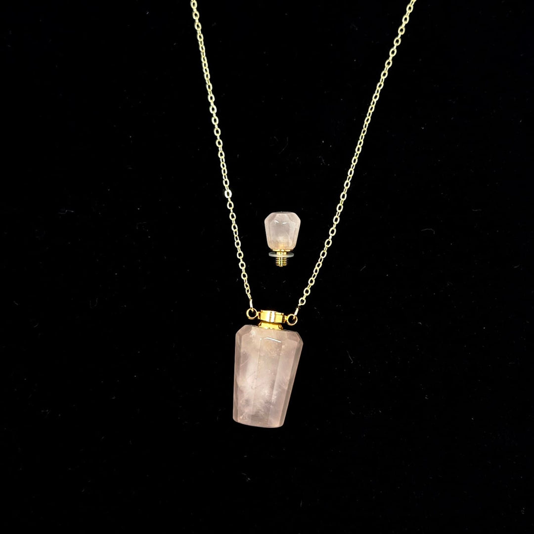 Rose Quartz Bottle Necklace | Harmony Store Necklace