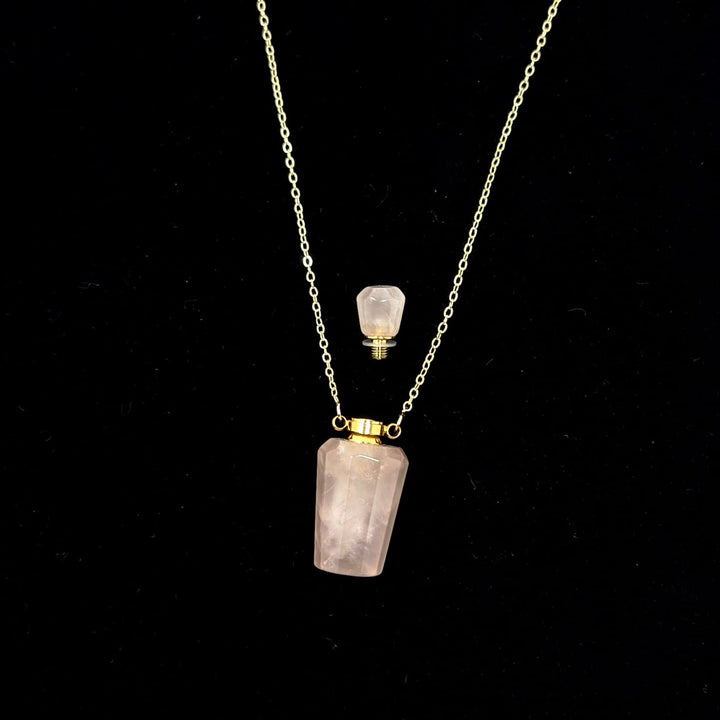 Rose Quartz Bottle Necklace | Harmony Store Necklace