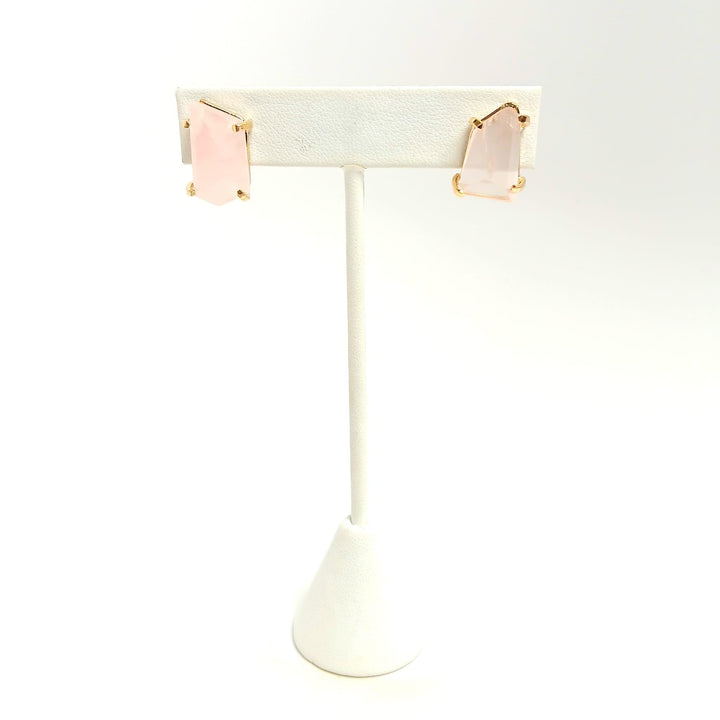 Rose Quartz Claw Stud Earrings | The Harmony Store Earrings