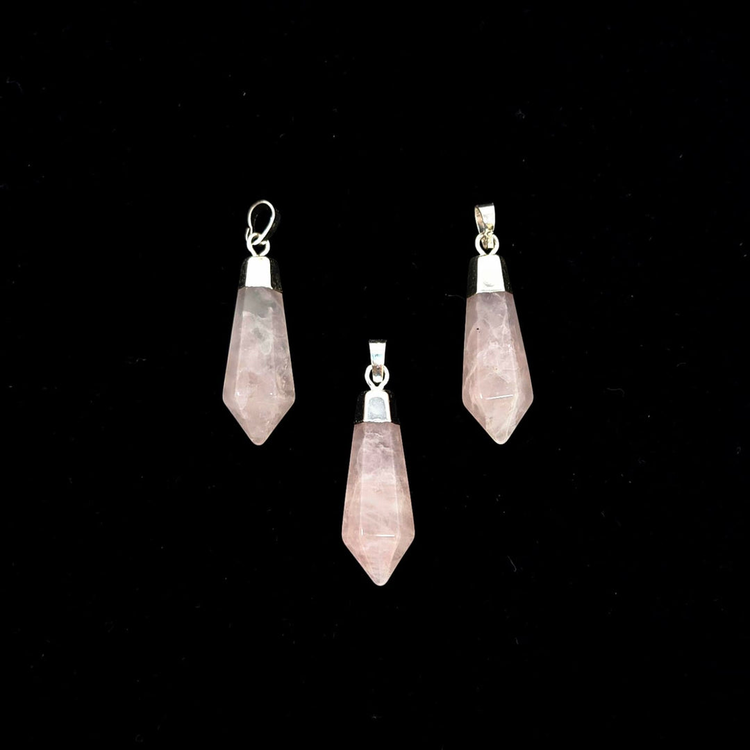 Rose Quartz Diamond Cut Point Pendant | Harmony Store Pendant