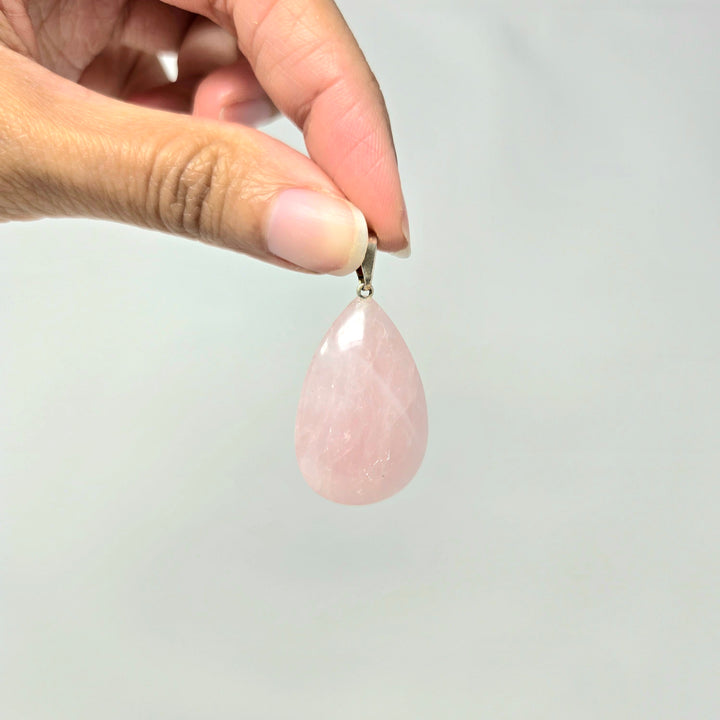 Rose Quartz Drop Pendant 1-Inch | The Harmony Store Pendant