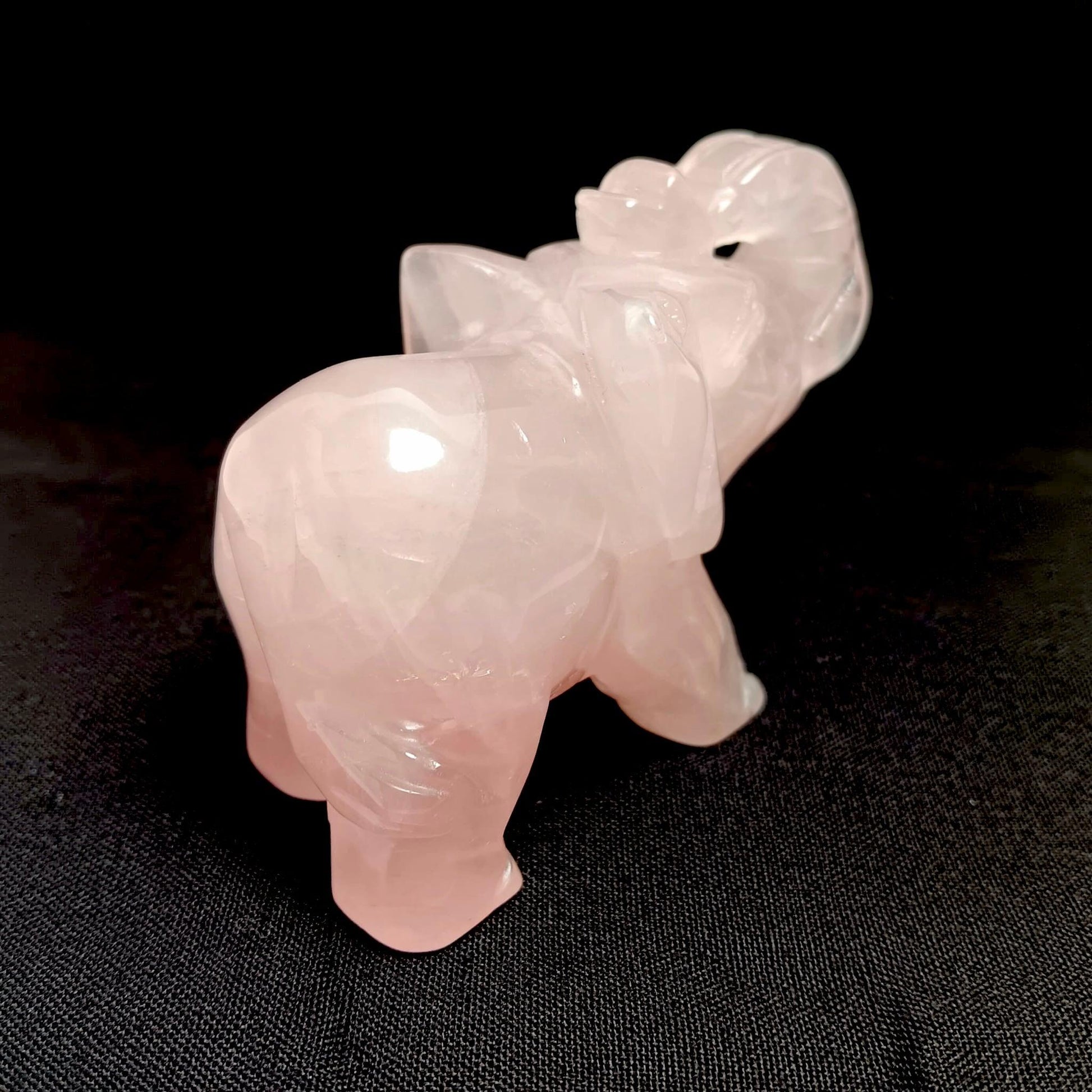 Rose Quartz Elephant 3" - The Harmony Store