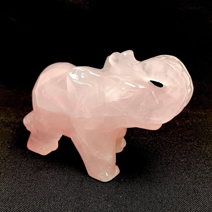 Rose Quartz Elephant 3-Inch | The Harmony Store Carving