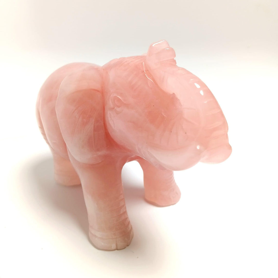 Rose Quartz Elephant Figurine Large | The Harmony Store