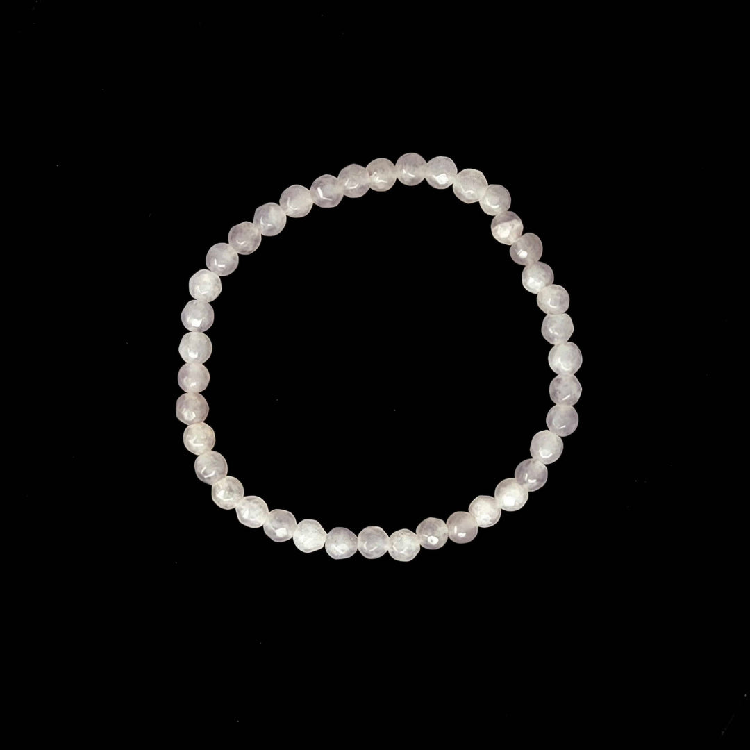 Rose Quartz Faceted Bracelet 4mm | The Harmony Store Bracelet