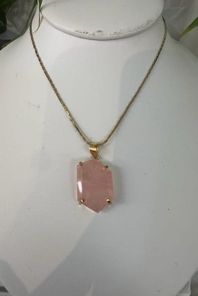 Rose Quartz Faceted Claw Pendant | Love & Healing Crystal Jewelry Pendant