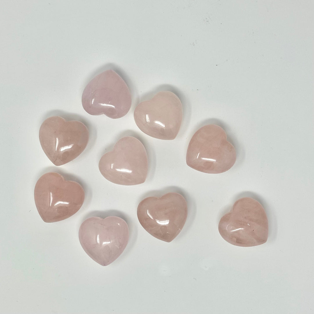 Rose Quartz Heart (45mm) | Harmony Store Crystal Heart
