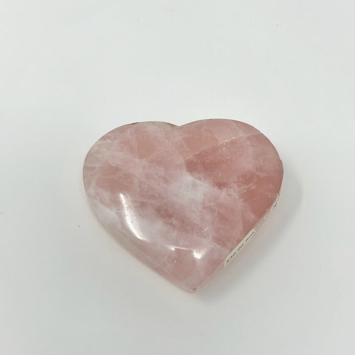 Rose Quartz Heart Flat | The Harmony Store Crystal Heart