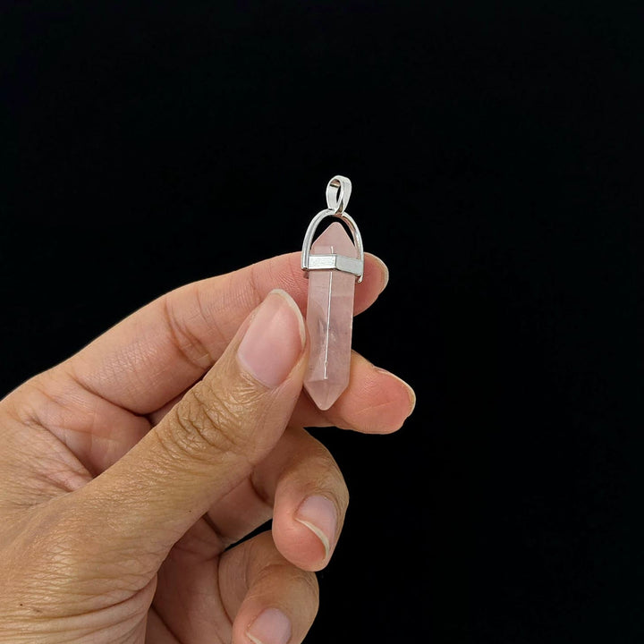 Rose Quartz Hexagonal Point Pendant | The Harmony Store Pendant