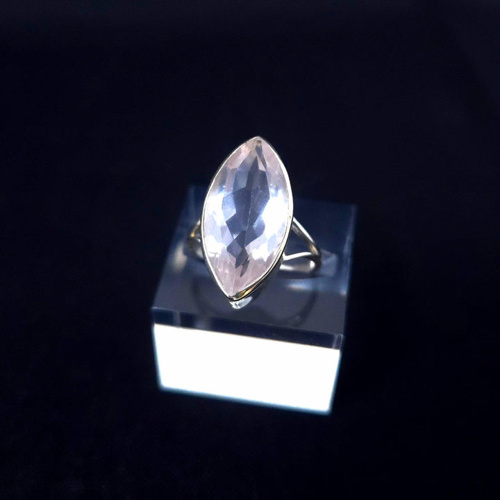 Rose Quartz Faceted 925 Silver Ring | The Harmony Store Ring