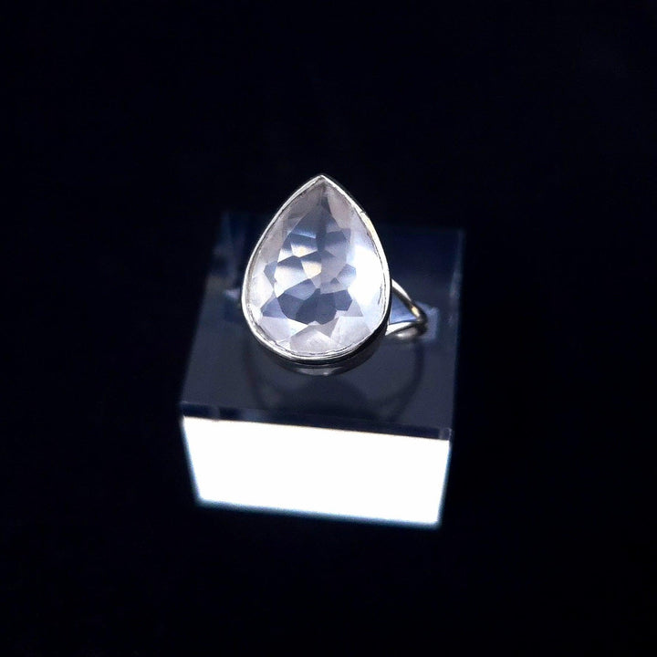 Rose Quartz Faceted 925 Silver Ring | The Harmony Store Ring