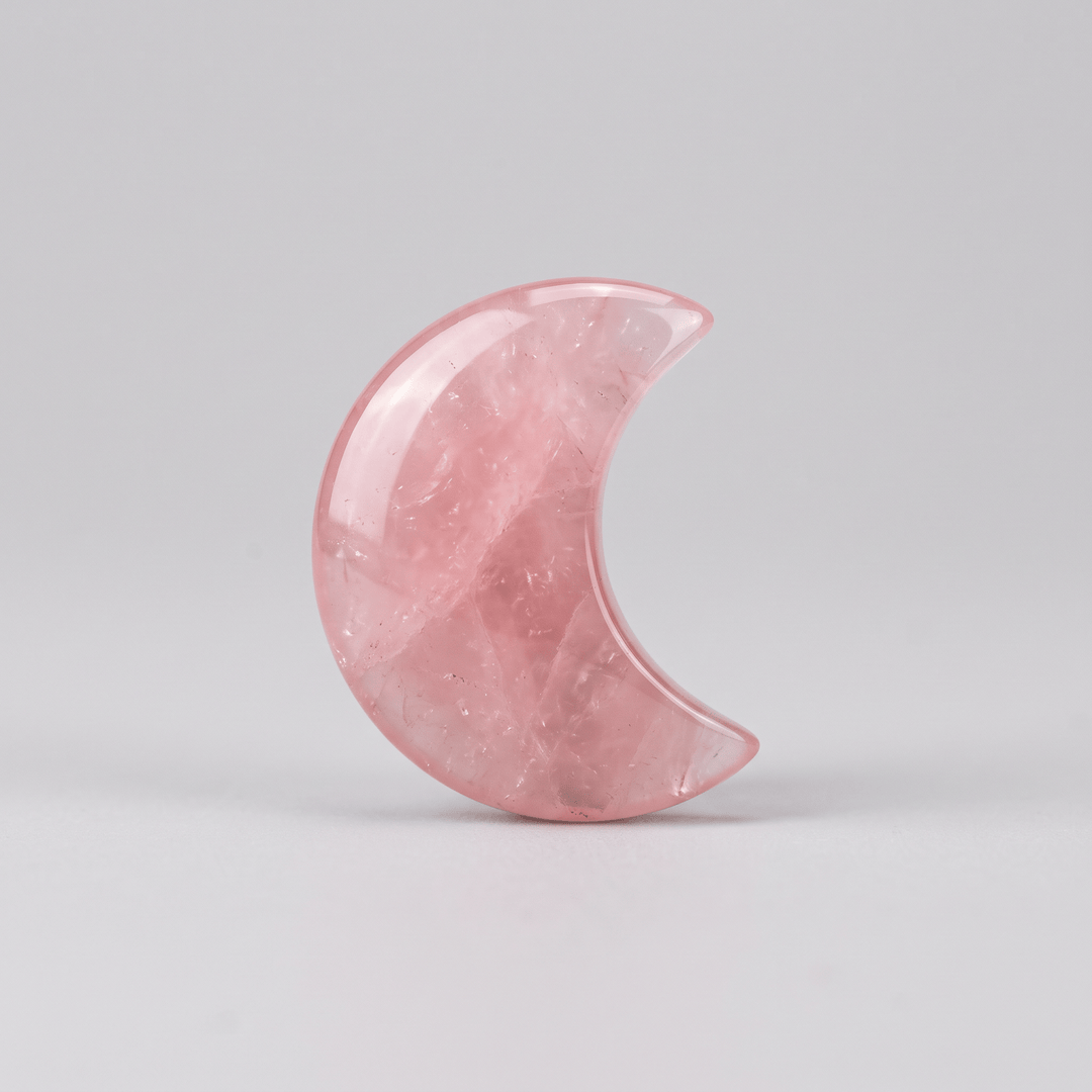 Rose Quartz Moon 1-Inch | The Harmony Store Moon