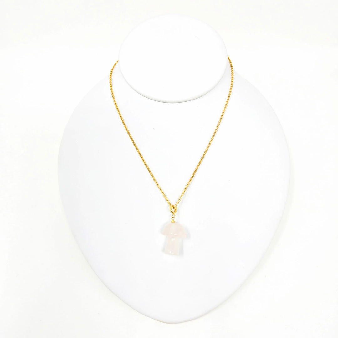 Rose Quartz Mushroom Pendant 3/4 Inch | The Harmony Store Pendant