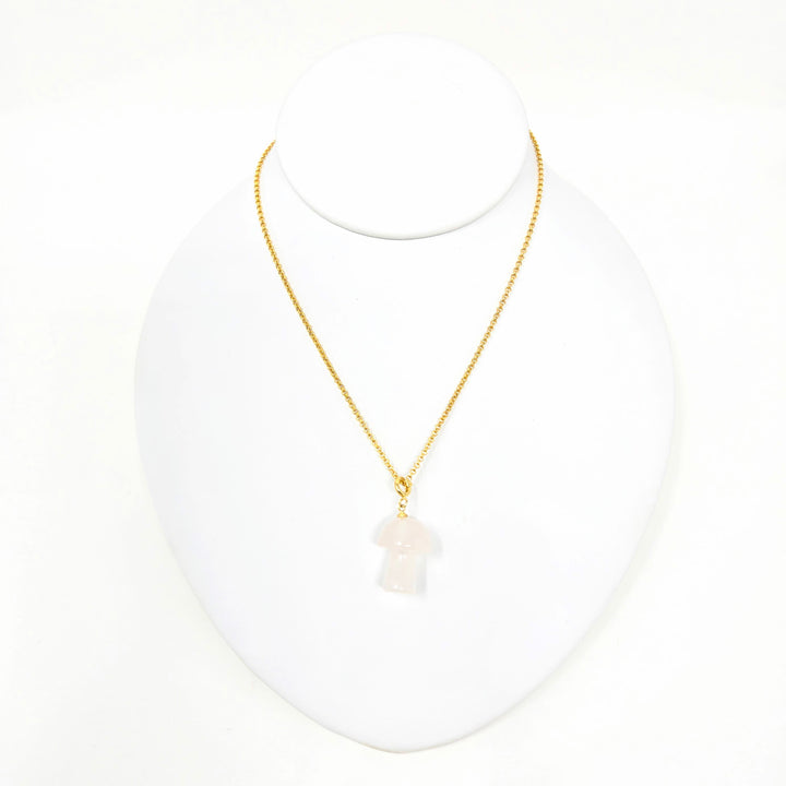 Rose Quartz Mushroom Pendant 3/4 Inch | The Harmony Store Pendant