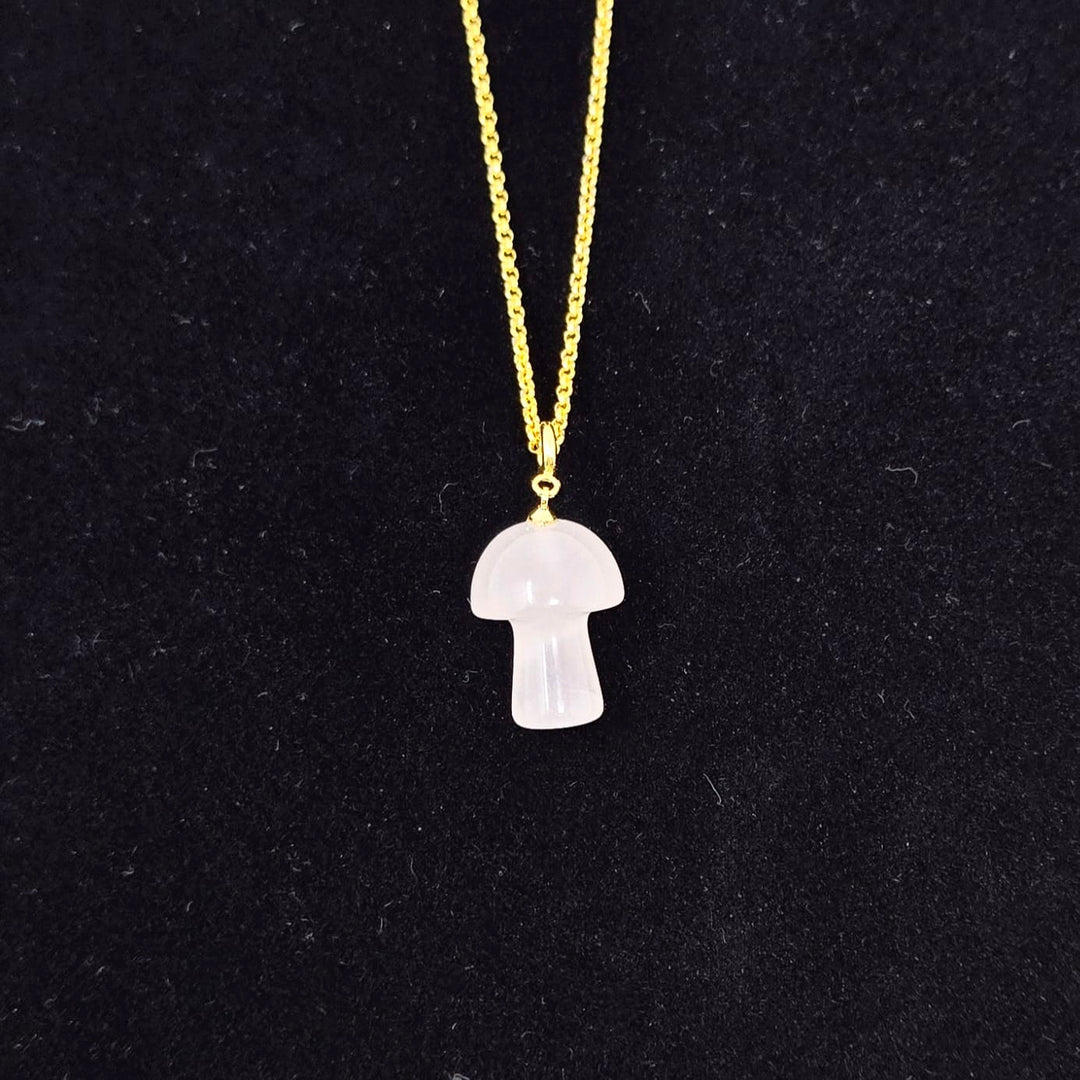 Rose Quartz Mushroom Pendant 3/4 Inch | The Harmony Store Pendant