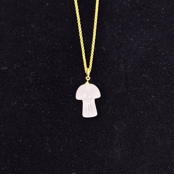 Rose Quartz Mushroom Pendant 3/4 Inch | The Harmony Store Pendant