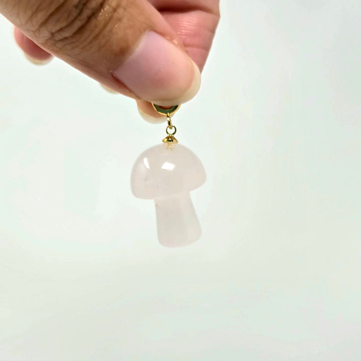 Rose Quartz Mushroom Pendant 3/4 Inch | The Harmony Store Pendant