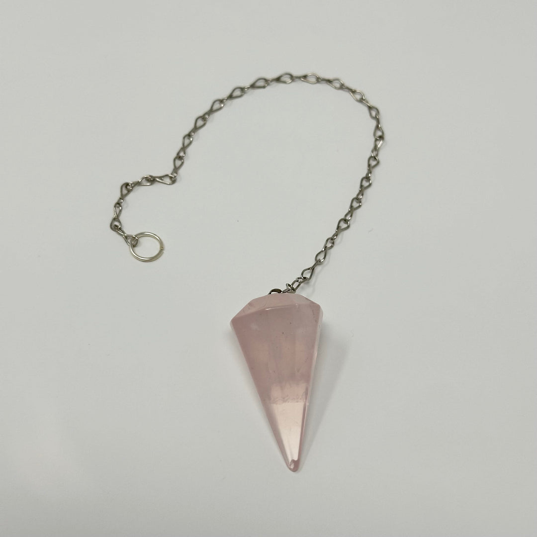 Rose Quartz Premium Pendulum | The Harmony Store Crystal Pendulum