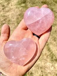 Rose Quartz Puffy Heart | The Harmony Store Crystal Heart