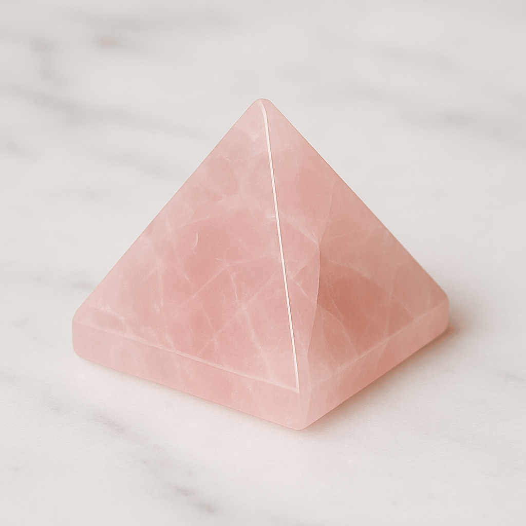 Mini Rose Quartz Pyramid (0.5–1 in) | The Harmony Store Mini : 1"