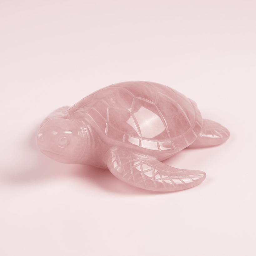 Rose Quartz Sea Turtle | Love & Healing Crystal Crystal Figurine