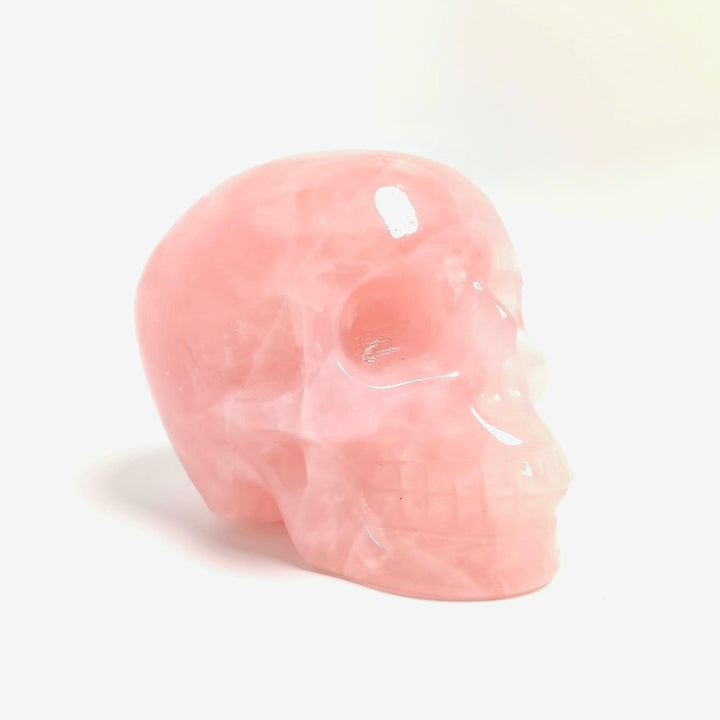 Rose Quartz Crystal Skull | The Harmony Store Skull