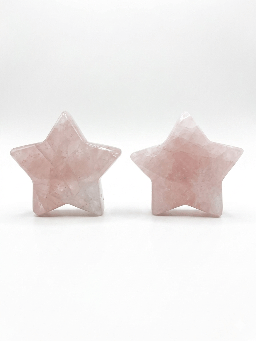 Rose Quartz Star | Heart Chakra Crystal Crystal Carving