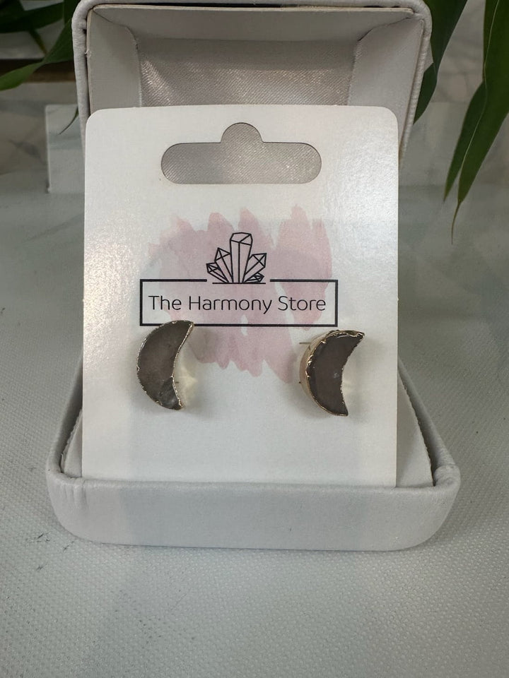 Rose Quartz Stud Earrings | Love &amp; Heart Chakra Jewelry Earring
