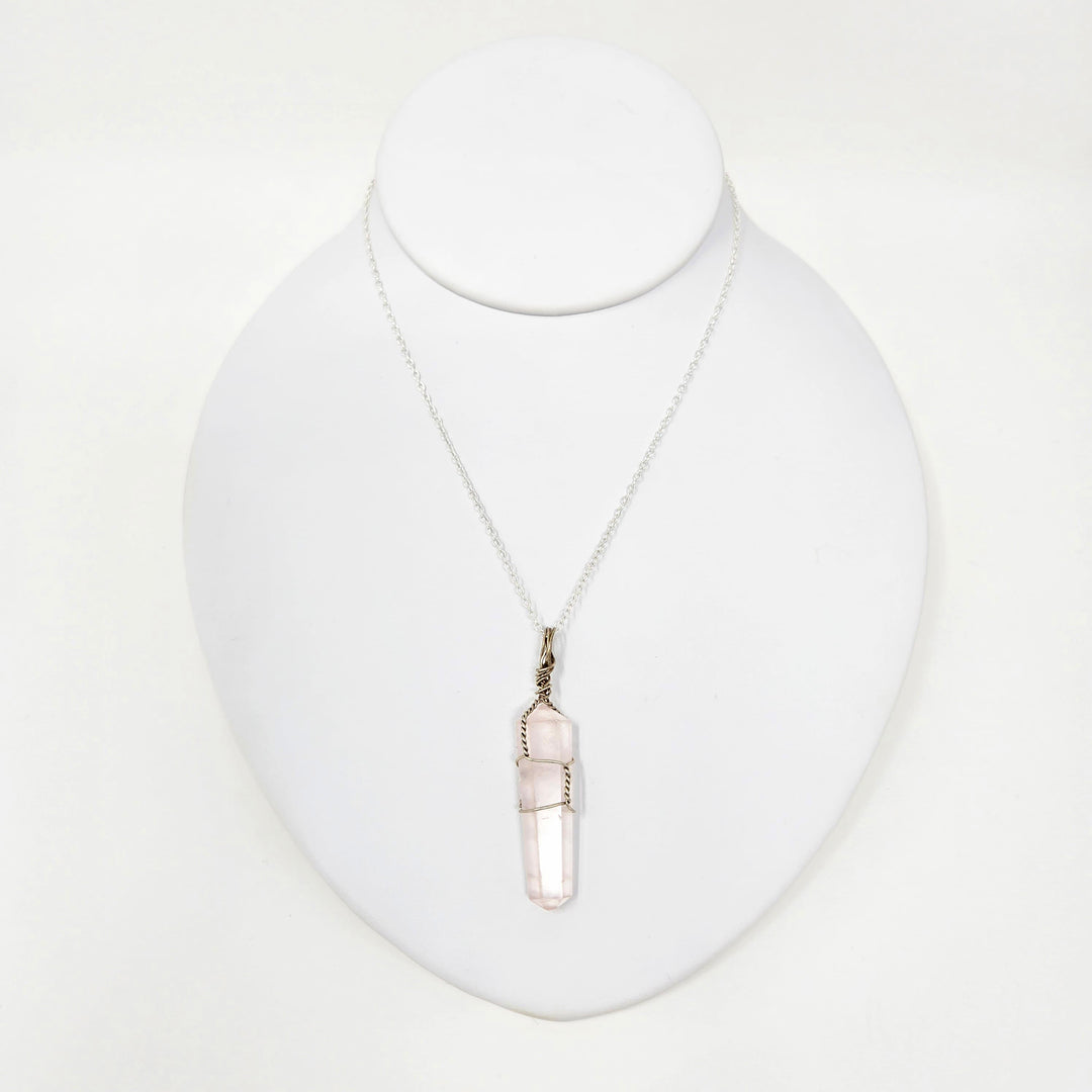 Rose Quartz Wire Wrapped Pendant | The Harmony Store Pendant