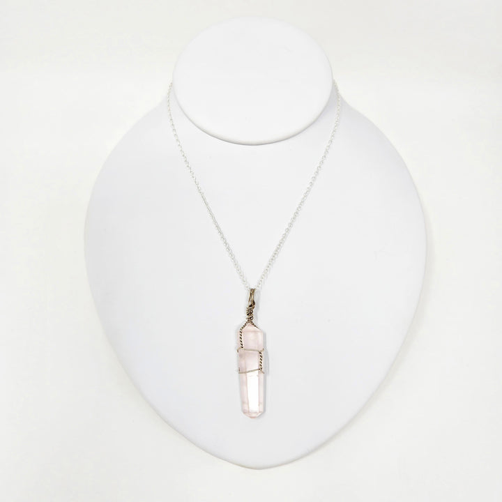 Rose Quartz Wire Wrapped Pendant | The Harmony Store Pendant