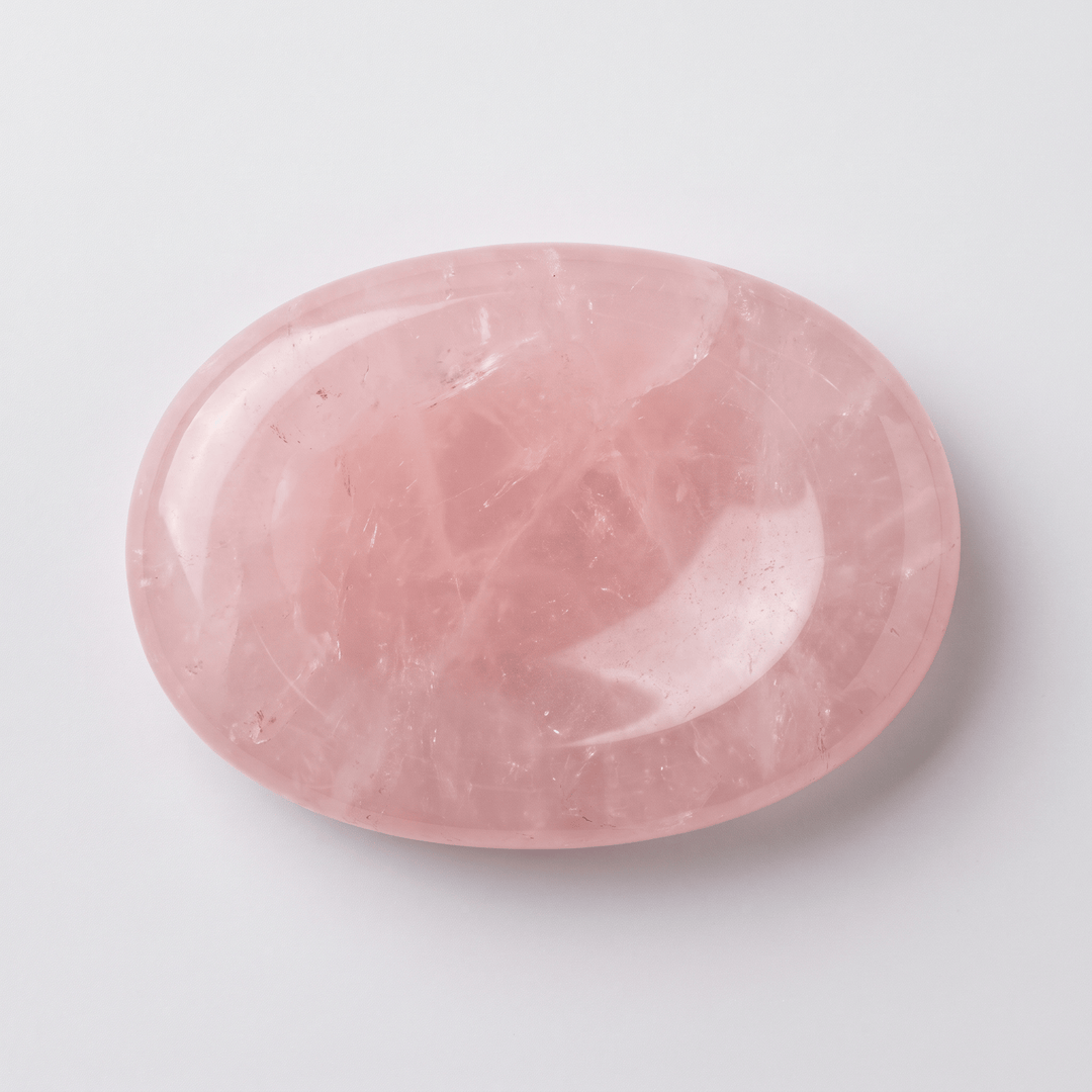 Rose Quartz Worry Stone | Palm Stone Palm Stone