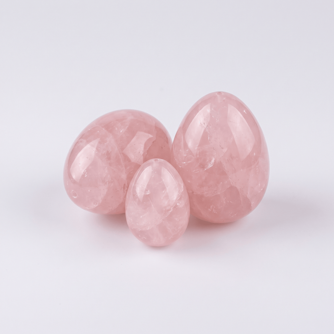 Rose Quartz Yoni Egg Set of 3 | The Harmony Store Egg