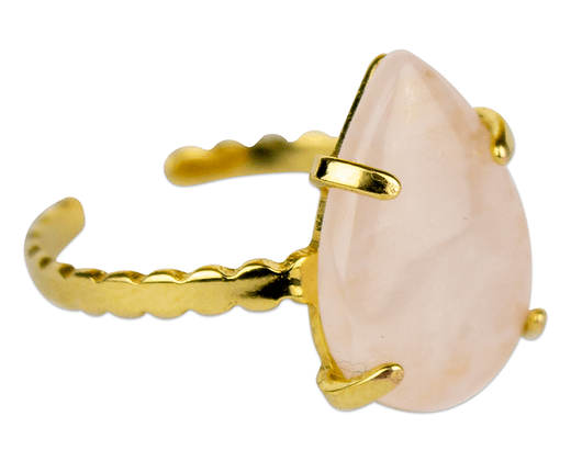 Rose Quartz Zig Zag Ring | The Harmony Store Ring