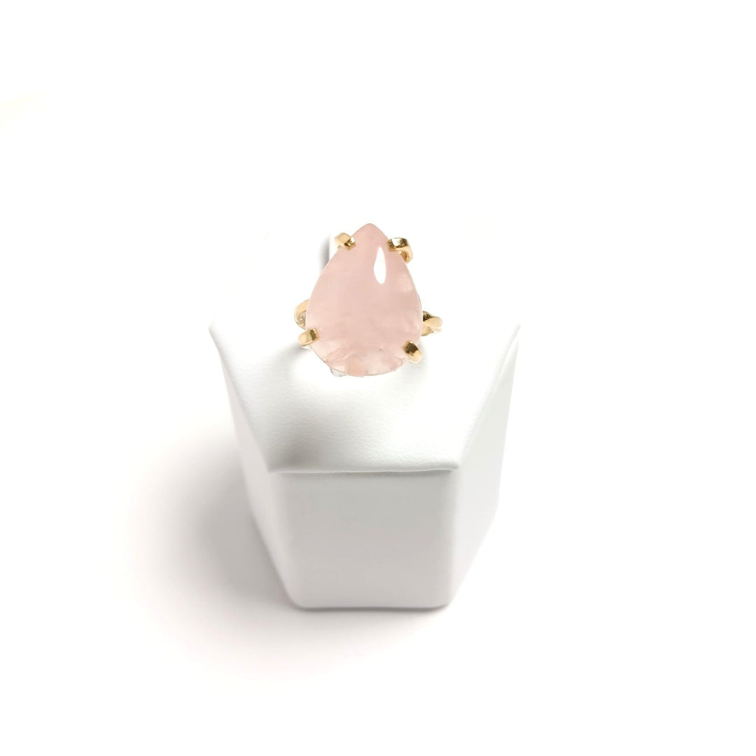 Rose Quartz Zig Zag Ring | The Harmony Store Ring